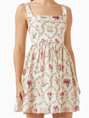 Agua by Agua Bendita
Ivory Foral Barbara Mini Dress